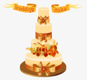 Wedding Cake Sugar Cake Birthday Cake Clip Art - Wedding Cake, HD Png Download, Transparent PNG