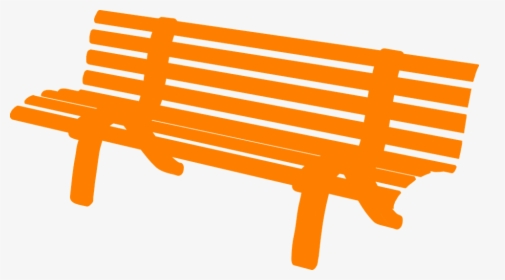 Bench, Orange, Rest, Sit, Seat, Park Bench - Bench Clip Art, HD Png Download, Transparent PNG