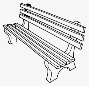 Bench Clipart Outline - Bench Clipart Black And White, HD Png Download, Transparent PNG