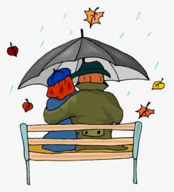 Bench Clipart Park Activity - Couples Sitting On A Bench Clipart, HD Png Download, Transparent PNG