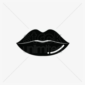 Lip,illustration,black And - Black Lips Image Transparent, HD Png Download, Transparent PNG
