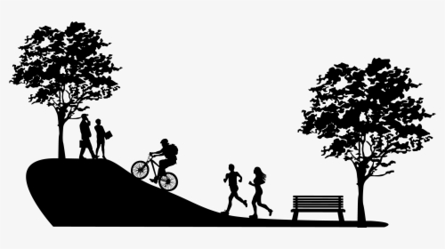 Park Computer File - Silhouette Of A Park, HD Png Download, Transparent PNG