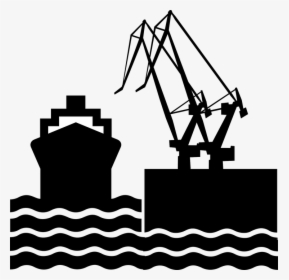 Crane, Dock, Pier, Port, Sea, Ship, Terminal, Transport - Port Clip Art, HD Png Download, Transparent PNG