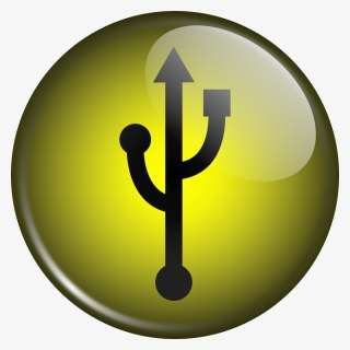 Glassy Usb Symbol Clipart - Usb Logo 3d, HD Png Download, Transparent PNG