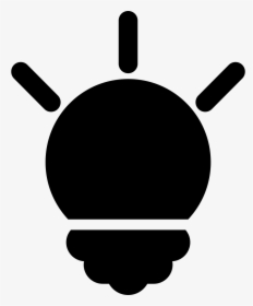 Creative Lightbulb Symbol Black Shape - Simbolo Criatividade Png, Transparent Png, Transparent PNG
