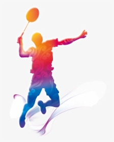 Motion Players Badminton Creative Graphics Free Hd - Transparent Background Badminton Logo, HD Png Download, Transparent PNG