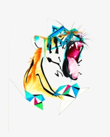 Artsy Drawing Artistic - Tiger Abstract Png, Transparent Png, Transparent PNG