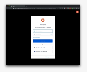Auth0 Sign In With Apple Identity Provider Login Form - Apple App Login Page, HD Png Download, Transparent PNG