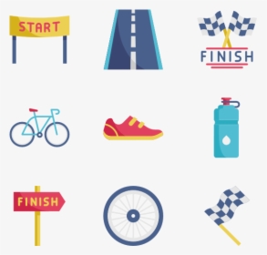 Start Line Flat Icon, HD Png Download, Transparent PNG