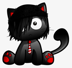File - Emocat - Emo Cat Cartoon, HD Png Download, Transparent PNG