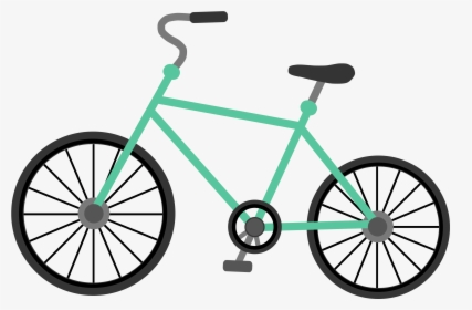 Transparent Bike Icon Png - Simple Bicycle Illustration, Png Download, Transparent PNG