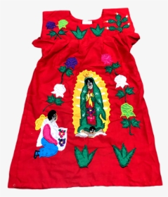 Apparel Dress Mexican Embroided Flowers Virgen De Guadalupe - Day Dress, HD Png Download, Transparent PNG
