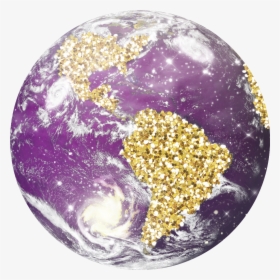 #earth #world #globe #planet #sparkle #glitter #gold - World Images Hd Png, Transparent Png, Transparent PNG