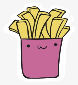 French Fries Drawing Clip - Cute French Fries Drawing, HD Png Download, Transparent PNG