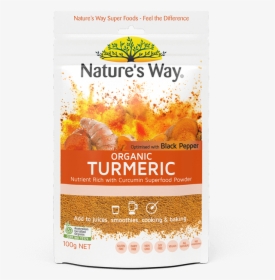 Nature S Way Superfoods Turmeric Powder 100g - Nature's Way Organic Turmeric, HD Png Download, Transparent PNG