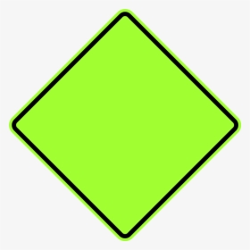 Green Diamond Road Sign, HD Png Download, Transparent PNG