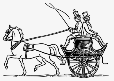 Chariot,art,horse Tack - Horse Pulling Carriage Drawing, HD Png Download, Transparent PNG