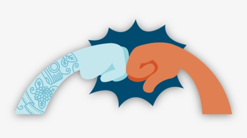 Illustrated Of Epic Fist Bump Between Two Arms With - Clip Art, HD Png Download, Transparent PNG