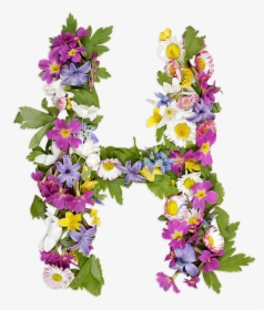 Flower Letters Font - Letters With Flowers Font, HD Png Download, Transparent PNG