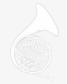 French Horn Logo - White French Horn Logo, HD Png Download, Transparent PNG