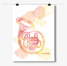 French Horn Silhouette - Illustration, HD Png Download, Transparent PNG