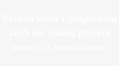 French Horn Competition 2019 For Young Players Hosted - Black-and-white, HD Png Download, Transparent PNG