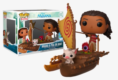 Moana With Pua & Hei Hei On Boat Sdcc19 Pop Rides Vinyl - Moana And Pua On Boat Funko, HD Png Download, Transparent PNG