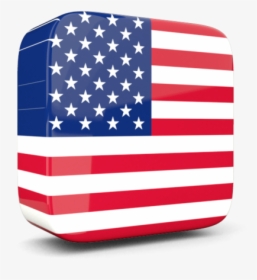 Glossy Square Icon 3d - Usa Flag Icon 3d, HD Png Download, Transparent PNG