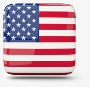 Glossy Square Icon - Shield With American Flag, HD Png Download, Transparent PNG