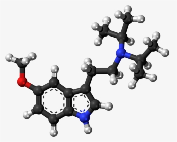 5 Meo Dipt Molecule Ball - Serotonin Chemical Structure 3d, HD Png Download, Transparent PNG