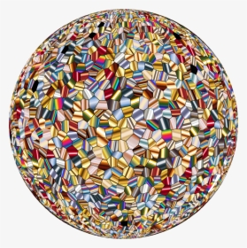 Shimmering Iridescent Mosaic Tiles 2 Sphere Clip Arts - Star Mosaic Tile, HD Png Download, Transparent PNG