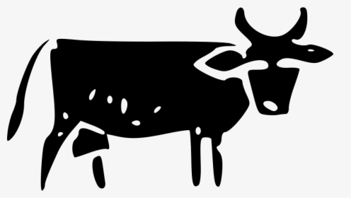 Transparent Cow Vector Png - Cattle Symbol On A Map, Png Download, Transparent PNG