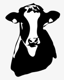 Cow Bust Silhouette Transparent Illustration Clean - Transparent Cow Silhouette, HD Png Download, Transparent PNG