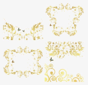 White And Gold Pattern - Motif, HD Png Download, Transparent PNG