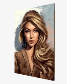 Transparent Pretty Face Png - Paintings Of Gigi Hadid, Png Download, Transparent PNG