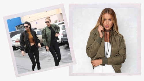 Kendall Jenner And Gigi Hadid Wearing Military Inspired - Girl, HD Png Download, Transparent PNG