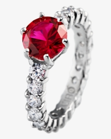 Madeleine Red Cocktail Ring - Diamond, HD Png Download, Transparent PNG