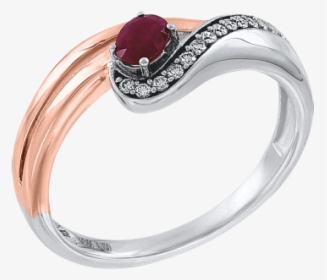 Lady´s Ring In Red Gold Of 585 Assay Value With Diamonds - Pre-engagement Ring, HD Png Download, Transparent PNG