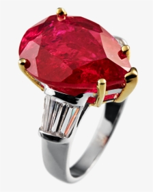 Angelina Red Cirolit Gold Ring - Pre-engagement Ring, HD Png Download, Transparent PNG