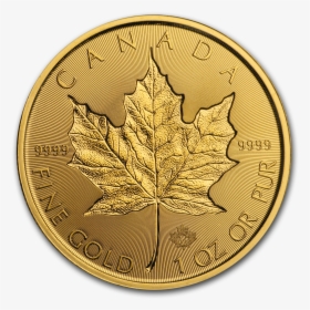 Buy 2019 Canada 1 Oz Gold Incuse Maple Leaf Bu Coin - 2019 1 Oz Gold Maple Leaf, HD Png Download, Transparent PNG