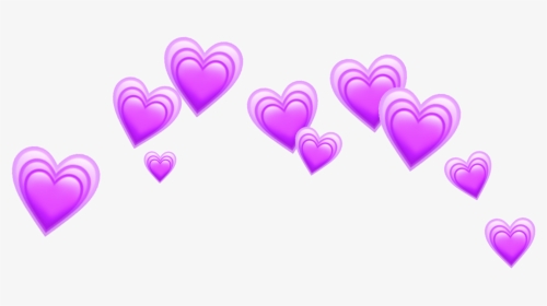 Heart Hearts Purple Crown Tumblr Emoji - Blue Heart Crown Png, Transparent Png, Transparent PNG
