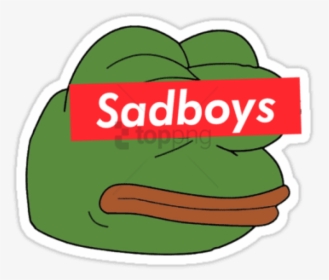 Free Png Sad Frog Square Sticker, Transparent Png, Transparent PNG