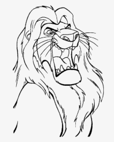 Transparent Angry Lion Png - Mufasa Lion King Coloring Pages, Png Download, Transparent PNG