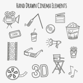 Transparent Cinema Building Clipart - Hand Drawn Video Camera, HD Png Download, Transparent PNG
