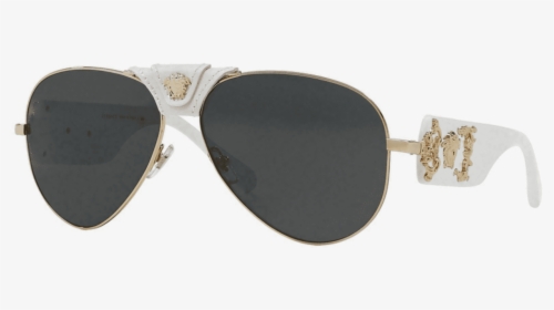 Versace White Baroque Aviator Sunglasses - Versace Ve2150q, HD Png Download, Transparent PNG