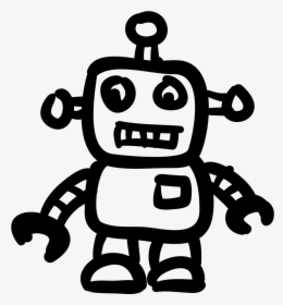 Robot Icon Hand Drawn, HD Png Download, Transparent PNG
