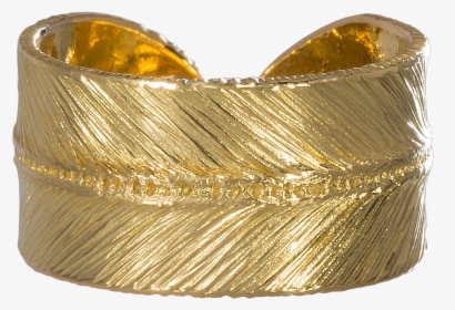 Gold Feather Ring , Png Download - Bangle, Transparent Png, Transparent PNG
