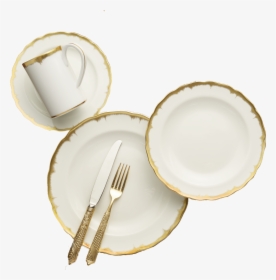 Chelsea Feather Gold 4pc Place Setting - Mottahedeh Chelsea Feather Gold, HD Png Download, Transparent PNG