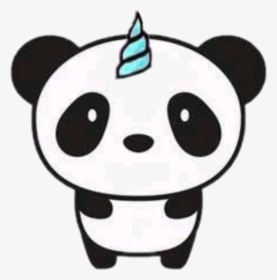 Cute Panda Drawing Easy Clipart , Png Download - Black And White Panda Emoji, Transparent Png, Transparent PNG