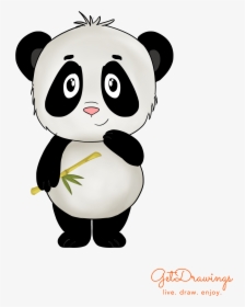 How To Draw A Cute Panda - Cartoon, HD Png Download, Transparent PNG